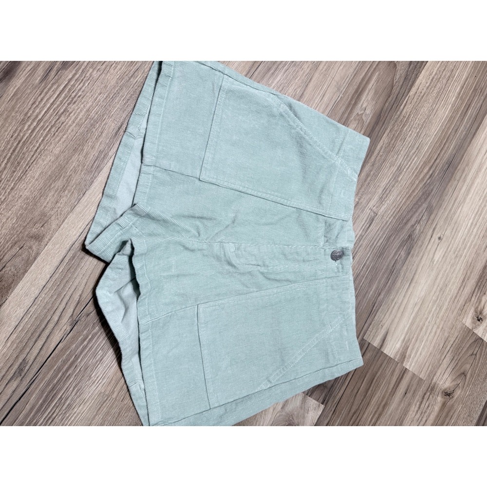 Roxy Mint Green Corduroy High Waisted Patch Pocket Shorts Womens Size 27